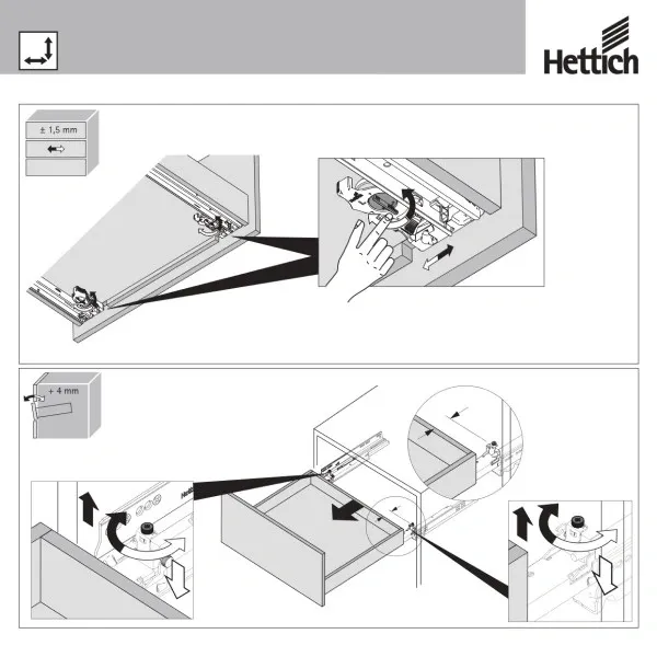H Klizac Actro 5D Silent/Push potp.izvl./40 kg 450mm (PAR) - slika 6