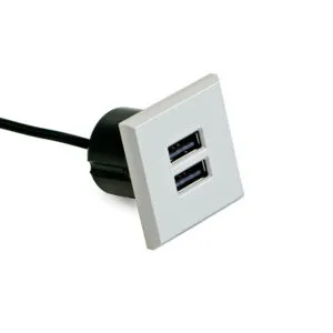 USB UTIČNICA PLUGY 37X37 12V DC CRNA
